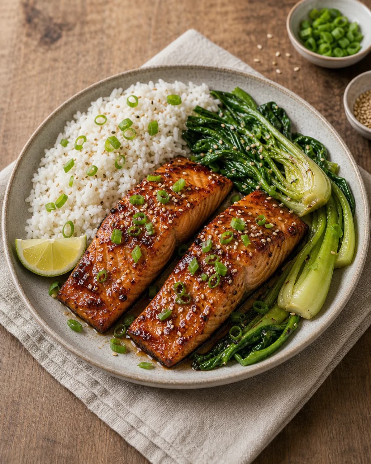 Miso-Ginger Glazed Salmon in the Narrated food library