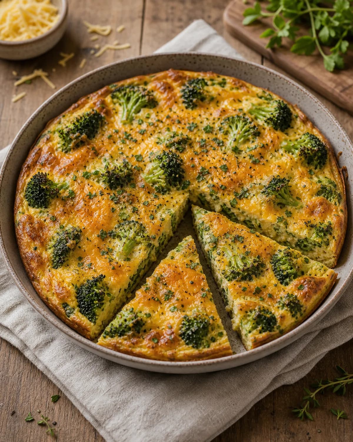 Broccoli & Cheddar Frittata in the Narrated food library