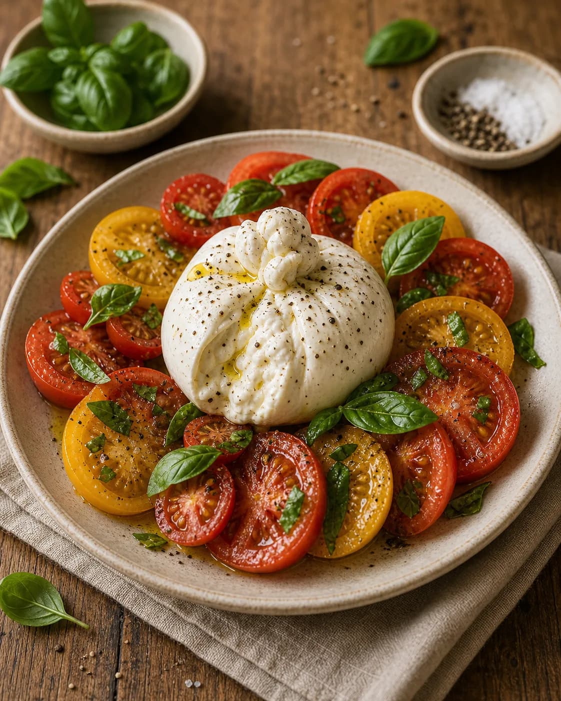 Burrata Caprese Salad in the Narrated food library