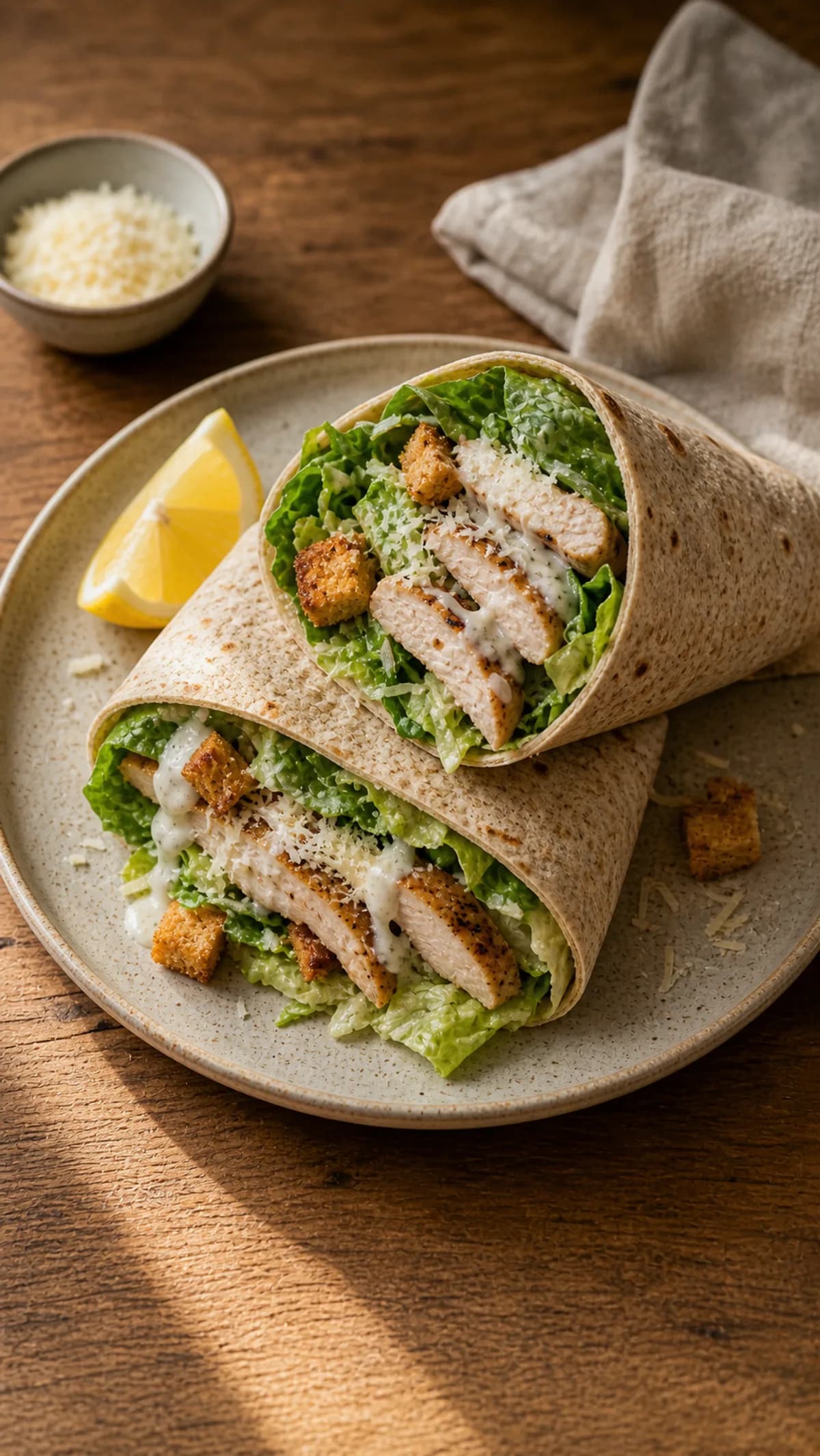 Grilled Chicken Caesar Wrap in the Narrated food library