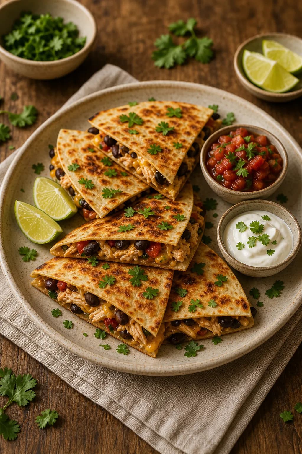 Chicken & Black Bean Quesadillas in the Narrated food library