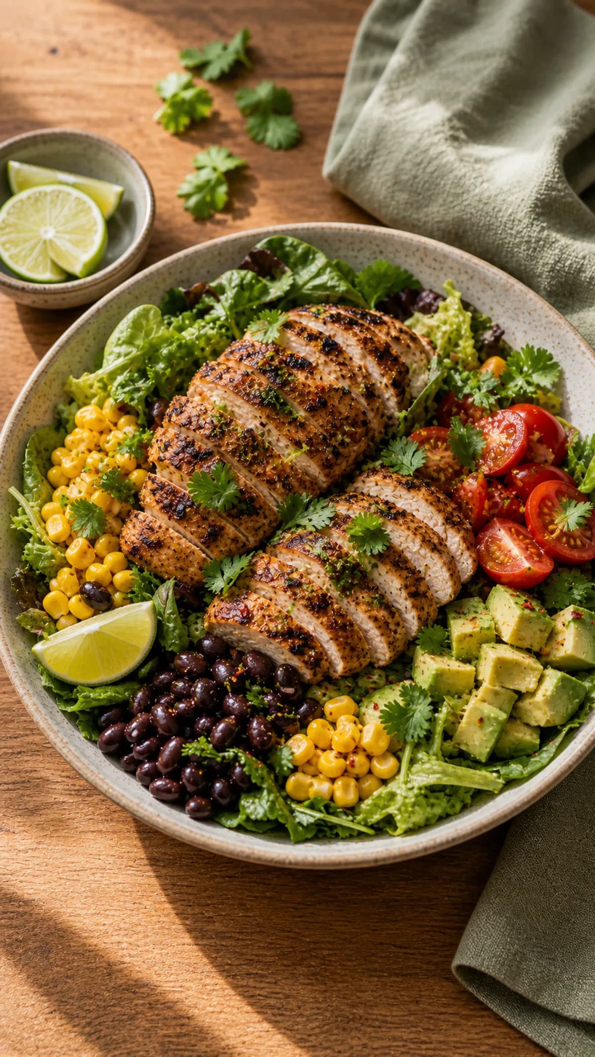 Chilli-Lime Grilled Chicken Salad in the Narrated food library