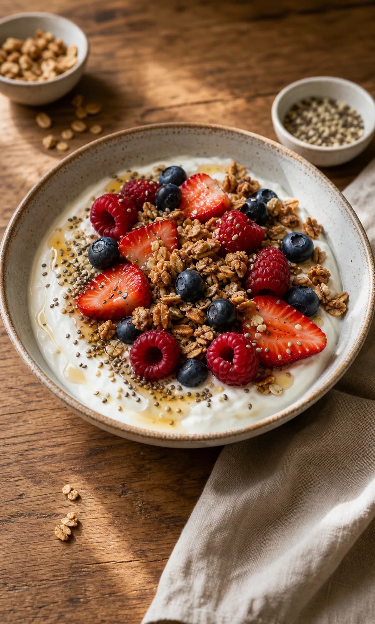 Greek Yogurt Berry Protein Bowl in the Narrated food library