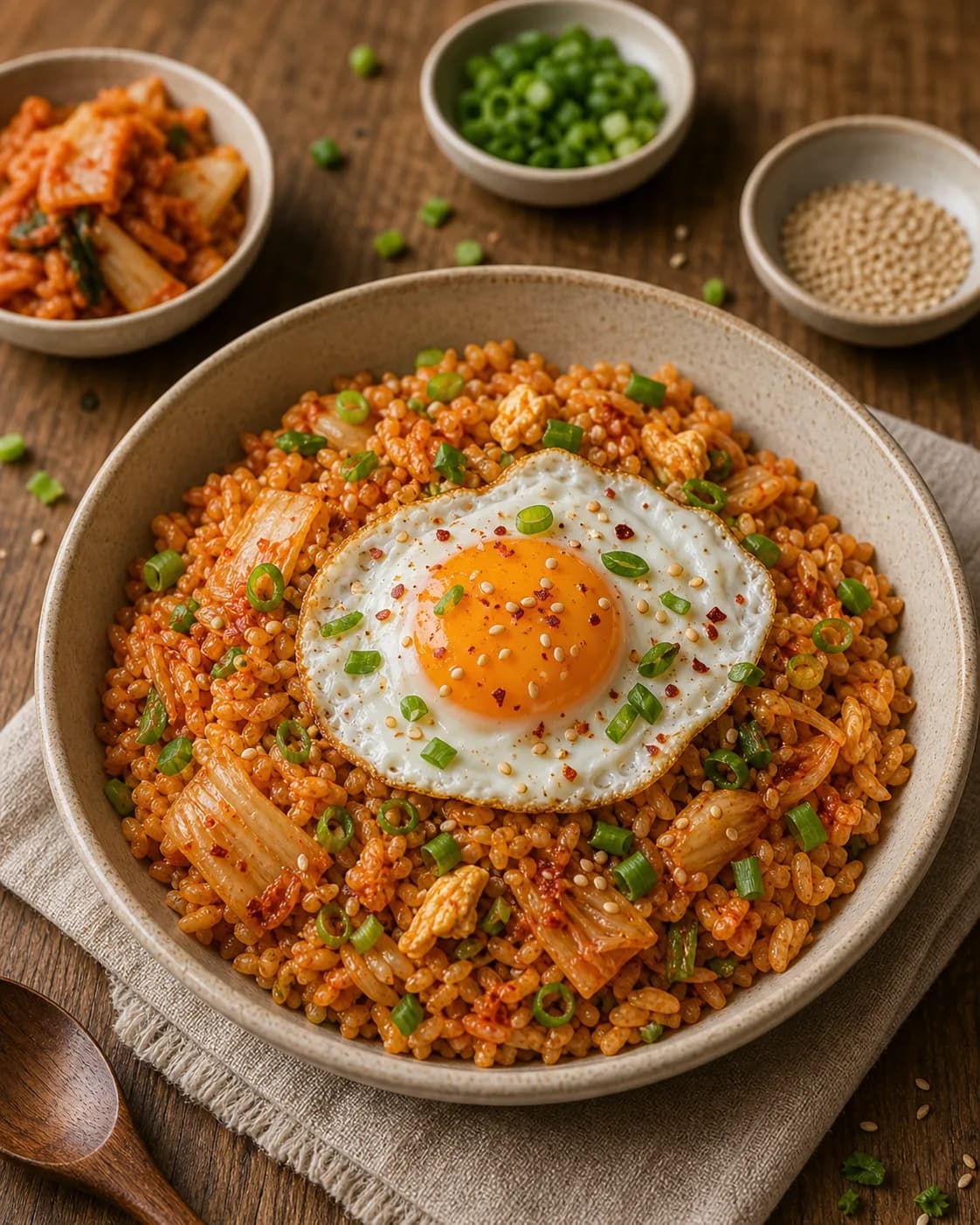 Kimchi Egg Fried Rice in the Narrated food library