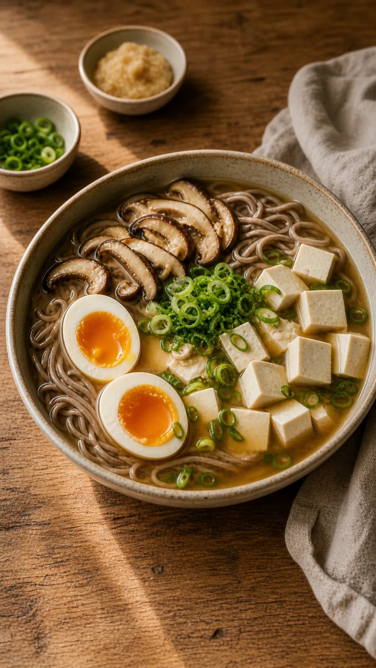 Miso Broth with Tofu & Noodles in the Narrated food library
