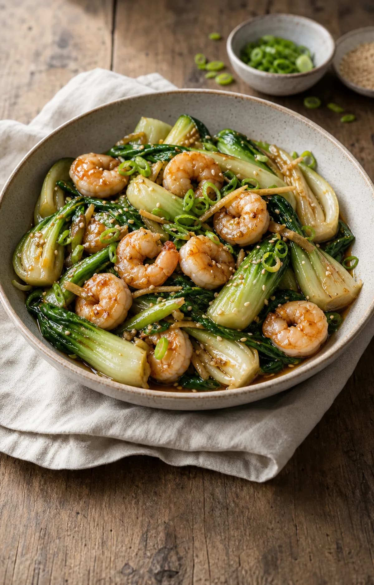 Prawn & Pak Choi Stir-Fry in the Narrated food library