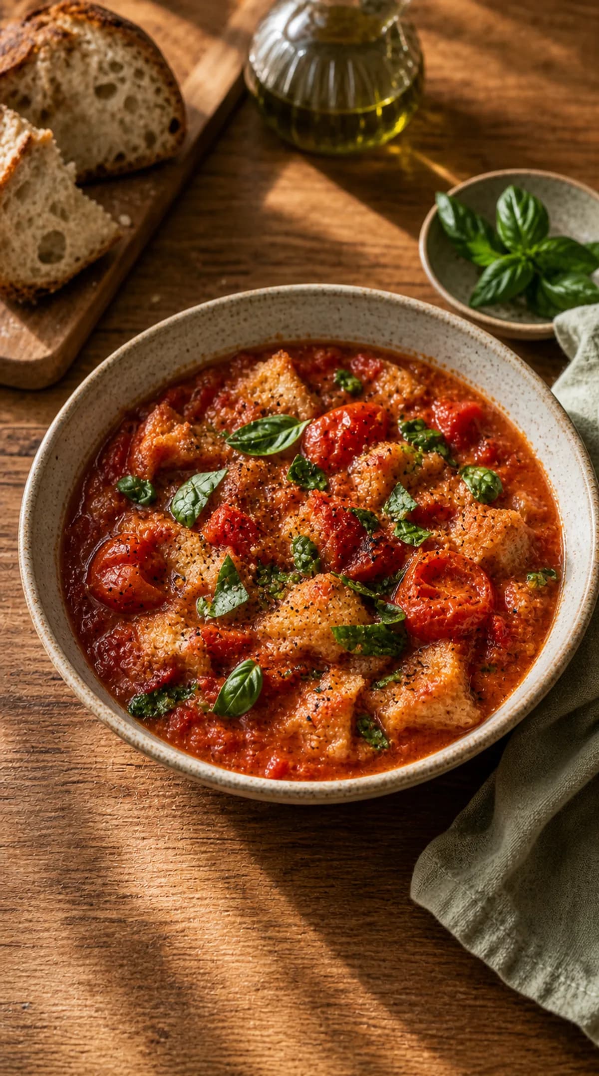 Roast Tomato & Bread Soup (Pappa al Pomodoro) in the Narrated food library