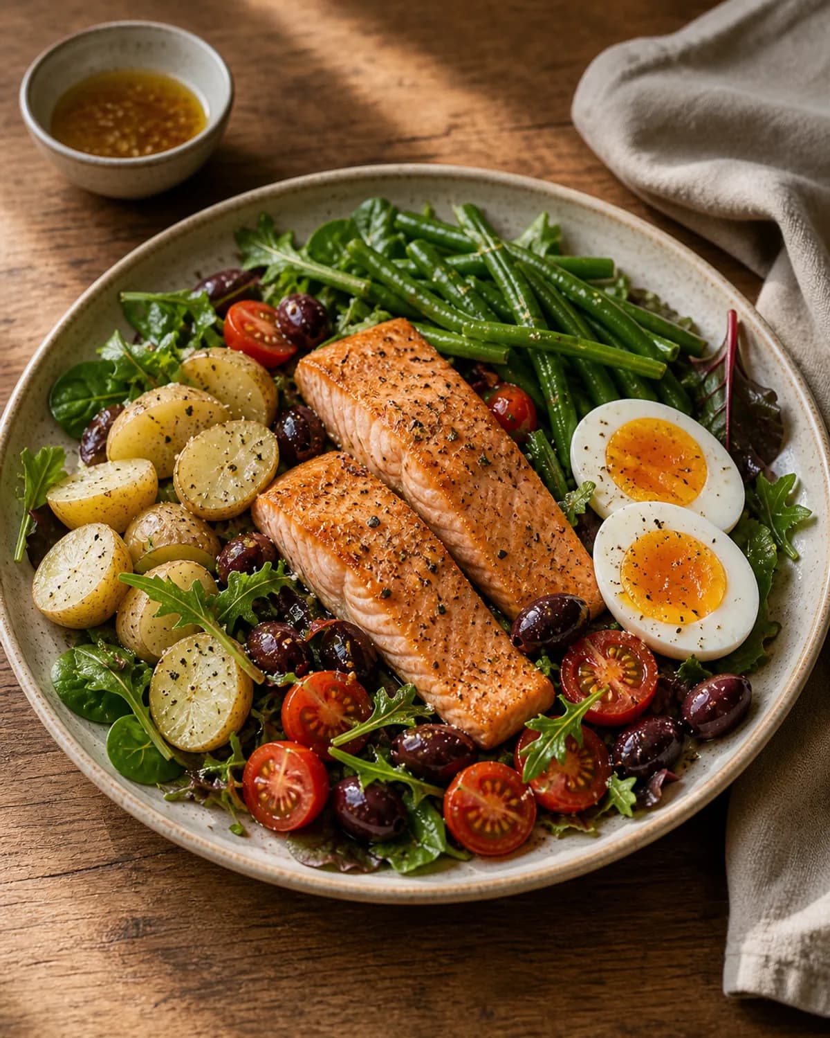 Salmon Niçoise Salad in the Narrated food library
