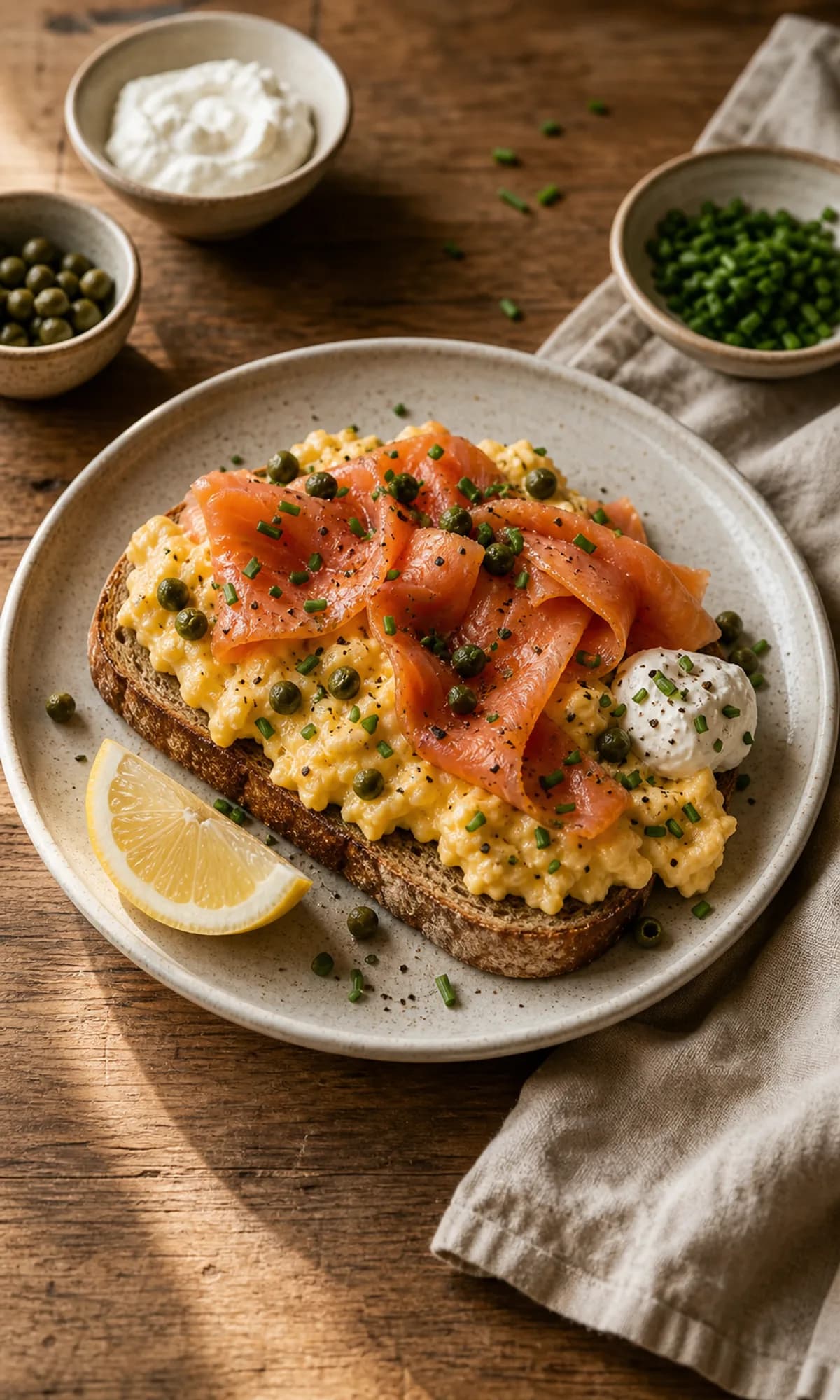 Smoked Salmon Scrambled Eggs in the Narrated food library