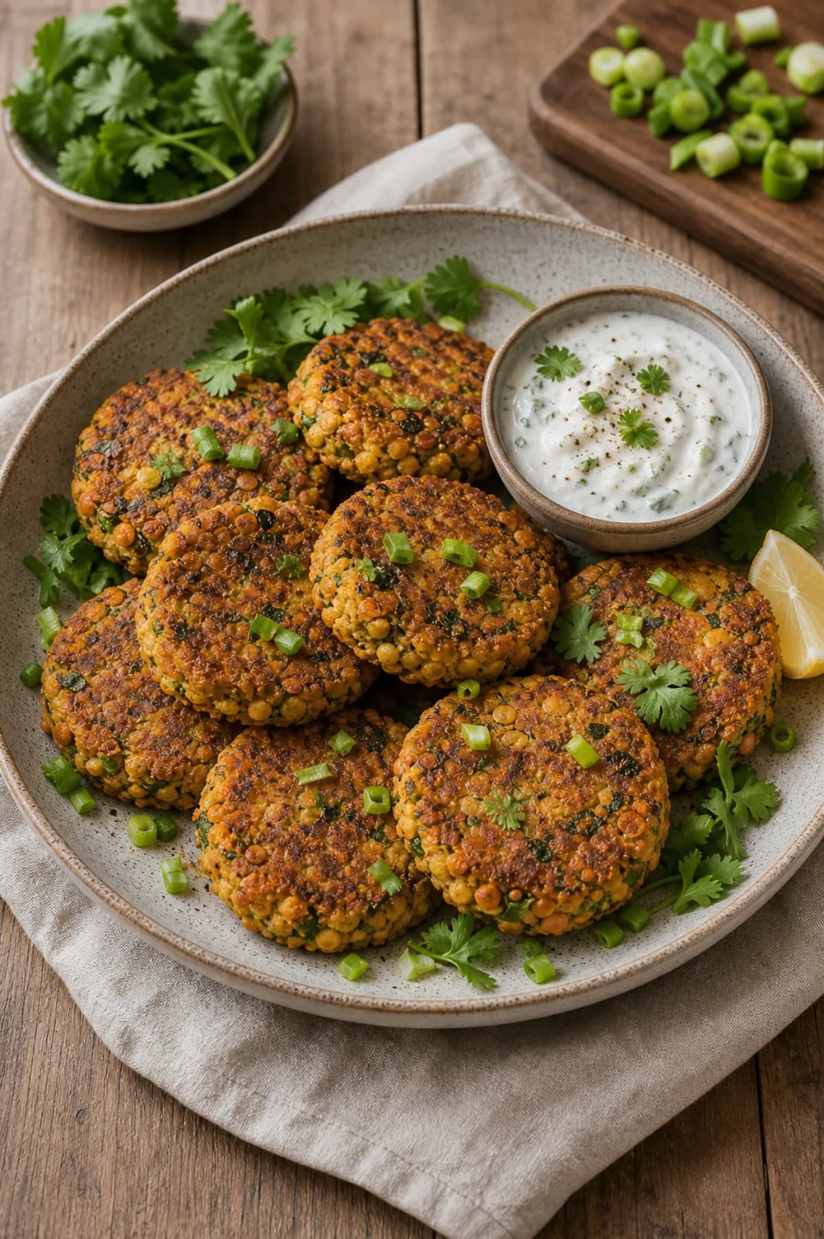 Spiced Lentil & Sweet Potato Patties in the Narrated food library
