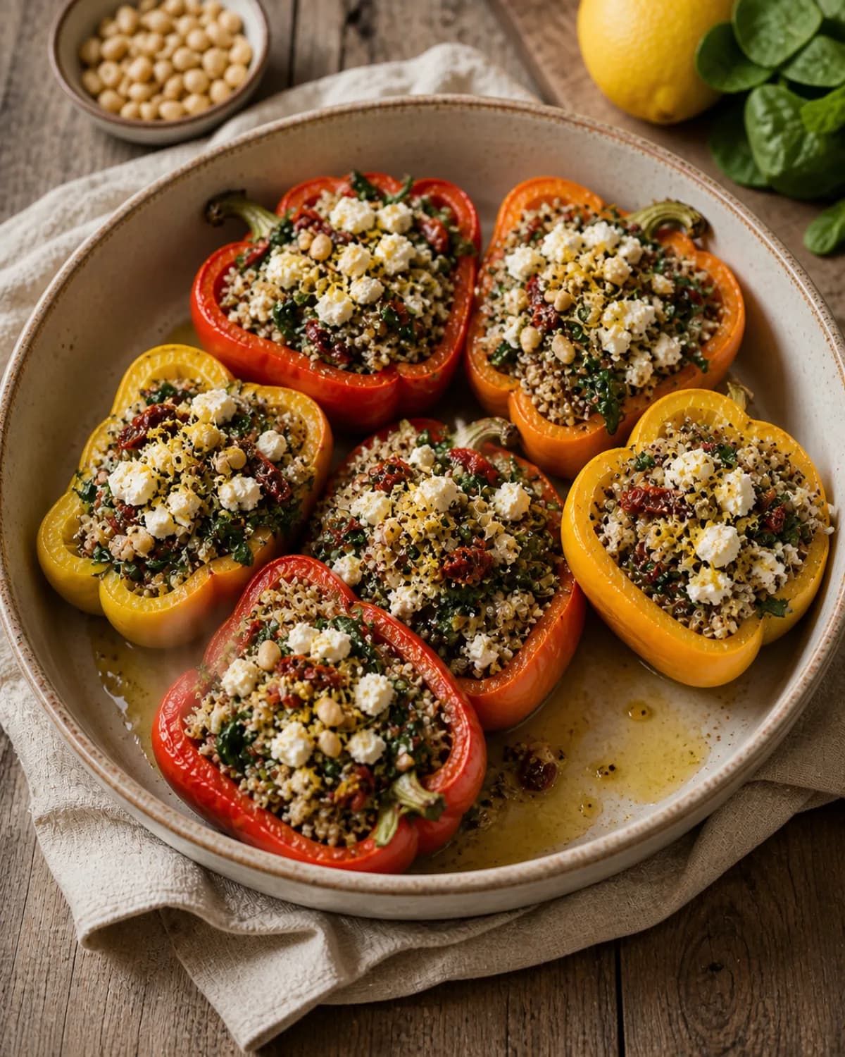 Stuffed Peppers with Quinoa & Feta in the Narrated food library