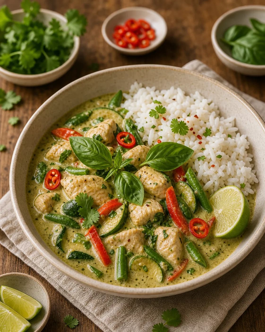 Thai Green Chicken Curry in the Narrated food library