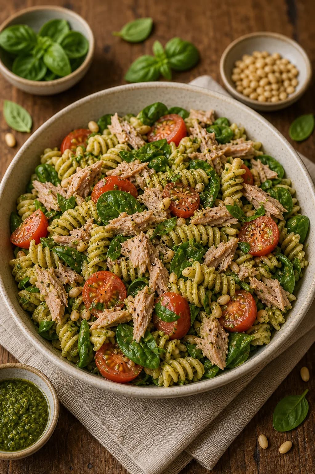 Tuna Pasta Salad with Pesto in the Narrated food library