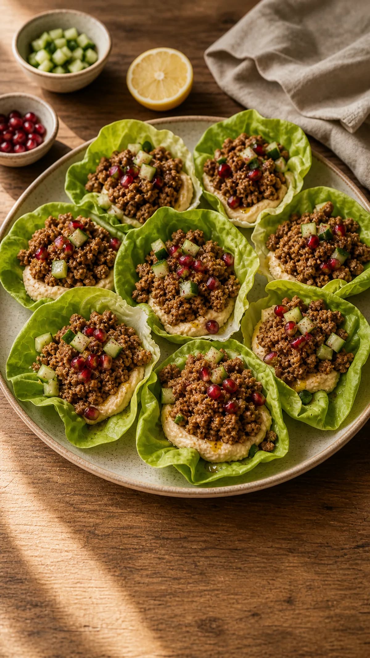 Turkey & Hummus Lettuce Cups in the Narrated food library