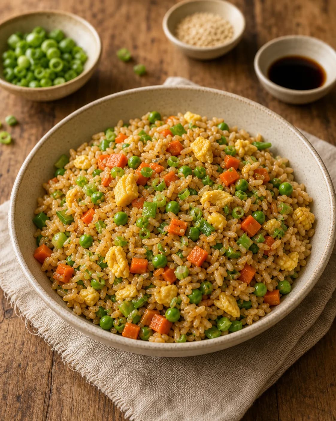 Vegetable Egg Fried Rice in the Narrated food library